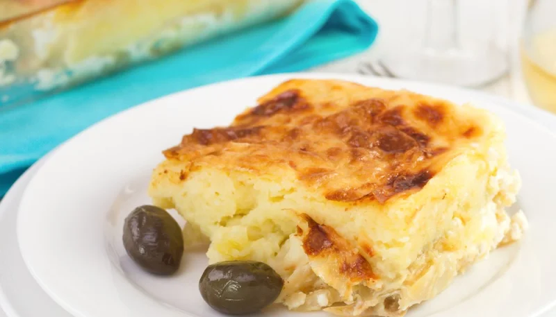 Gratin de cabillaud aux pommes de terre et olives