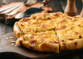 Tarte au Morbier et jambon de montagne