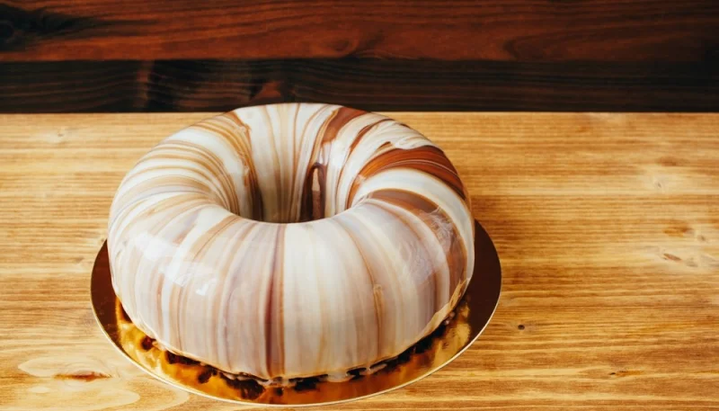 Glaçage miroir marbré