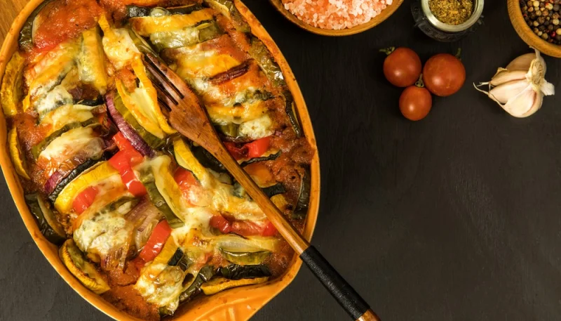 Gratin de courgettes à la tomate