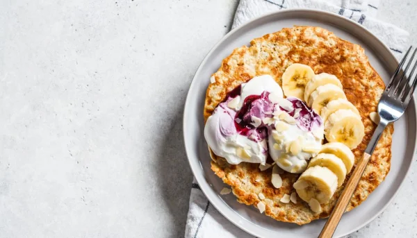 Pancakes au fromage blanc et à la banane