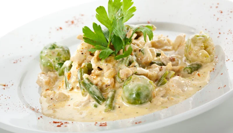 Cocotte de veau aux asperges vertes