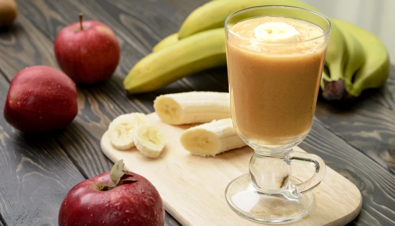 Mousse aux pommes et bananes