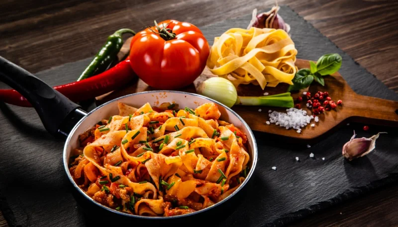One pot pasta tagliatelles et légumes de saison
