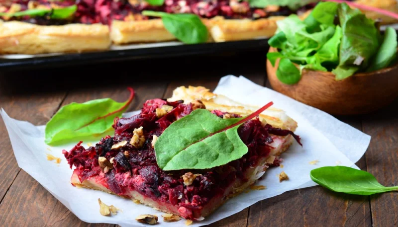 Tarte chèvre et betteraves