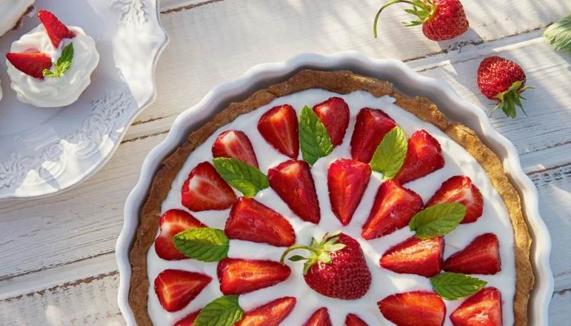 Tarte fraises mascarpone chocolat