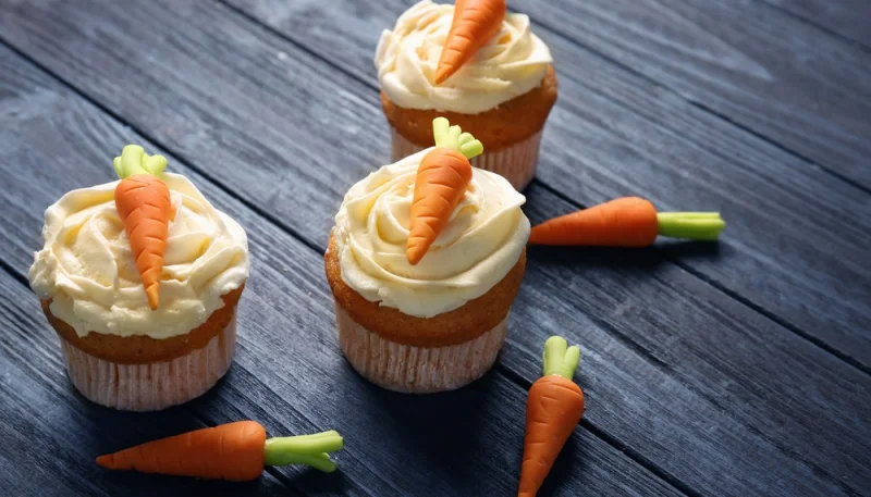 Carrot cupcakes de Pâques