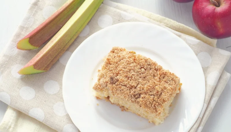 Crumble pomme rhubarbe