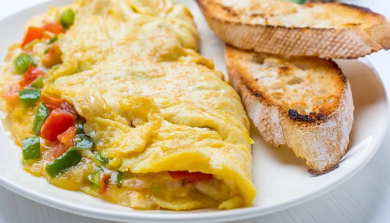 Omelette au poivron