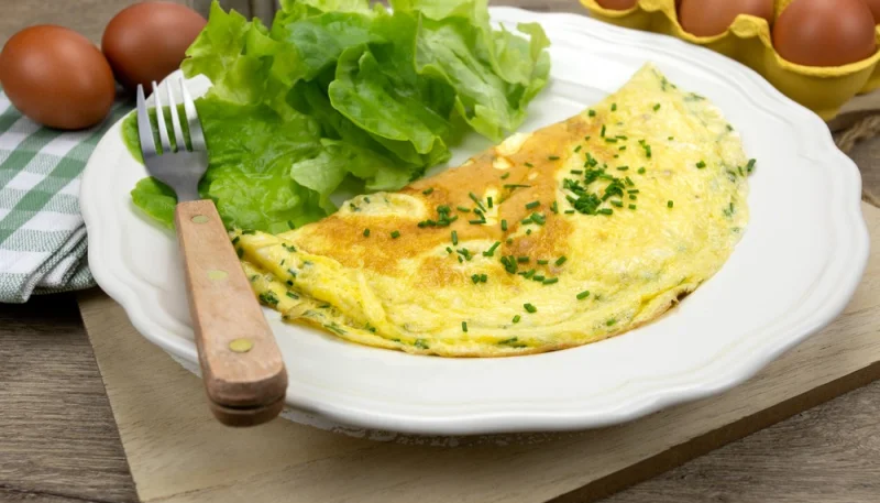 Omelette baveuse