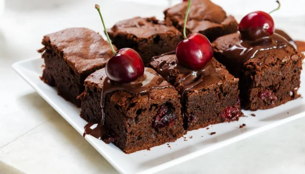 Gâteau moelleux au chocolat et cerises