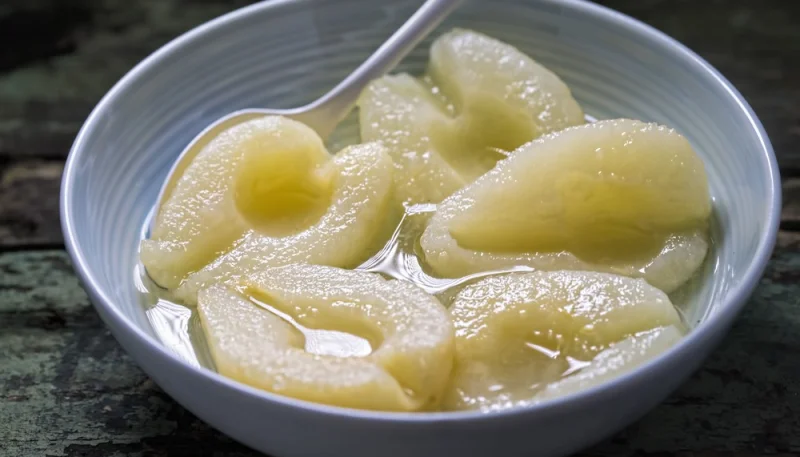 Poires au sirop maison