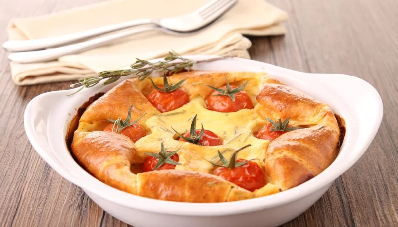 Clafoutis de tomates cerises