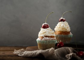 Fondant au miel et aux cerises