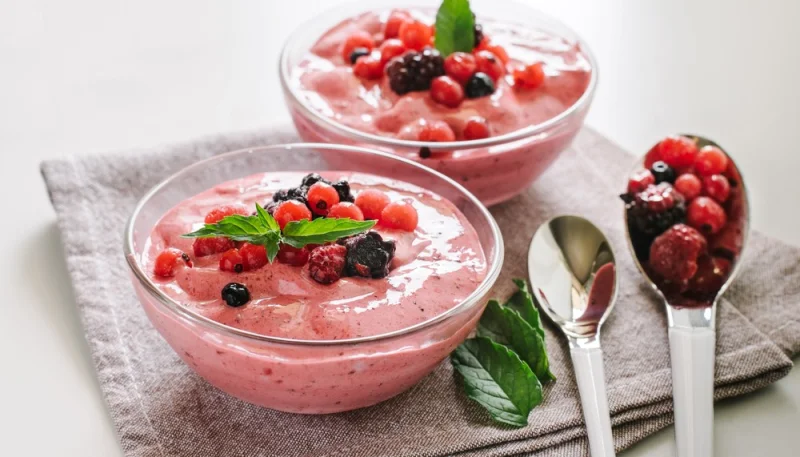 Mousse aux fruits rouges