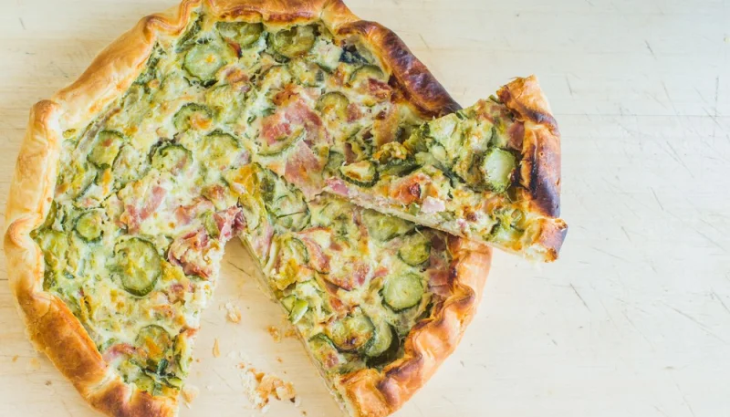 Tarte courgette-lardons
