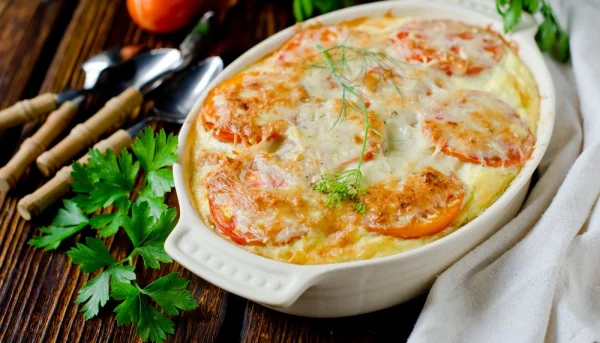 Gratin courgette tomate