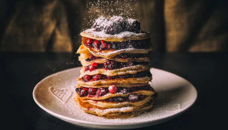 Pancakes aux fruits rouges