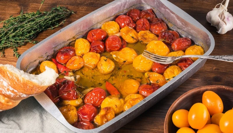 Tomates cerises confites