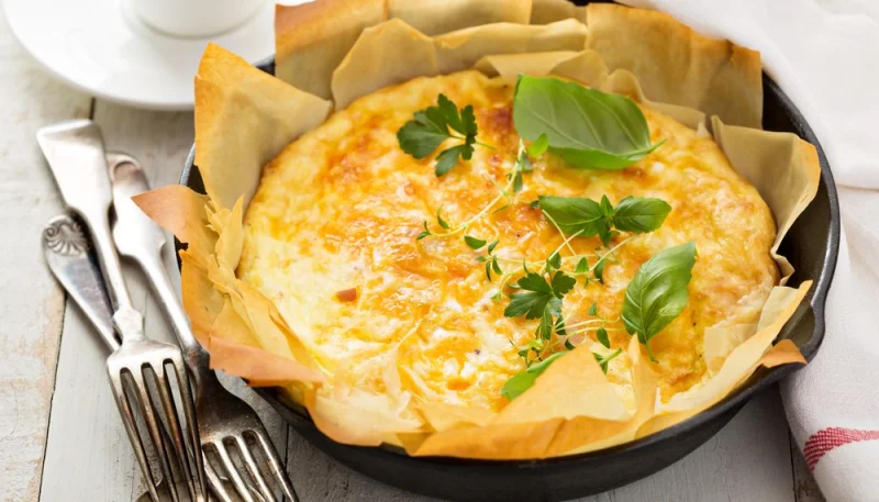 Quiche jambon basilic