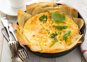 Quiche jambon basilic