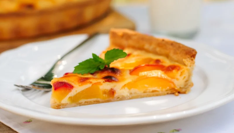 Tarte aux pêches express