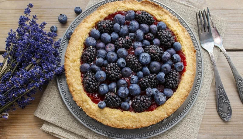 Tarte aux mûres et myrtilles