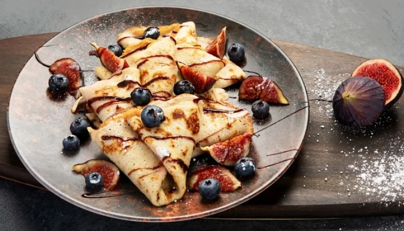 Crêpes aux figues et à la feta