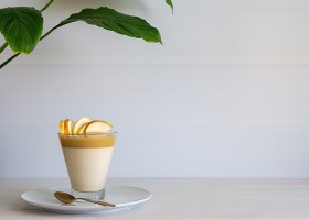 Fromage blanc à la poire façon panna cotta