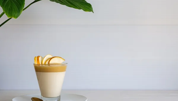 Fromage blanc à la poire façon panna cotta