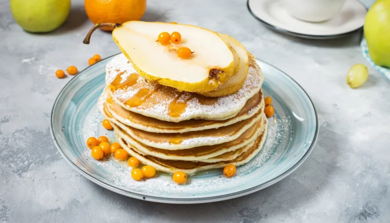 Pancakes poires et châtaignes