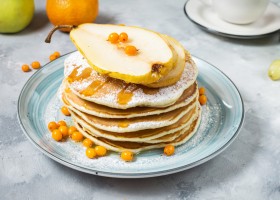 Pancakes poires et châtaignes