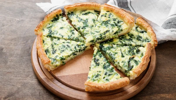 Quiche fromage et cresson