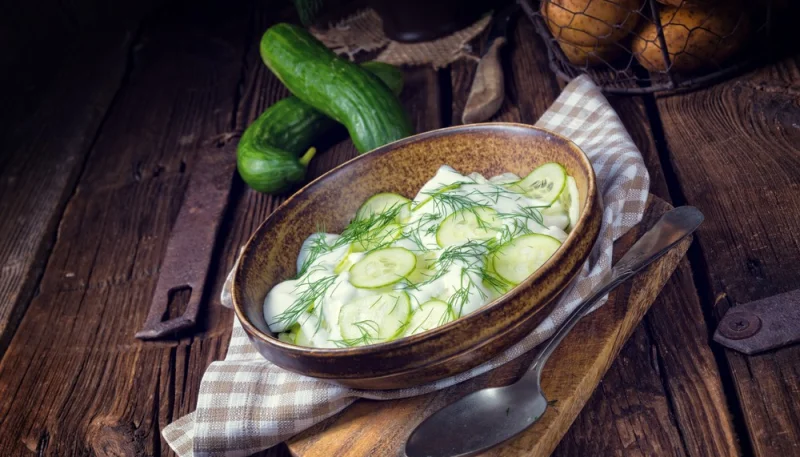 Salade de concombre à la crème