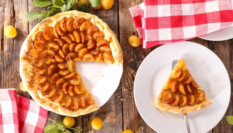 Tarte aux prunes jaunes