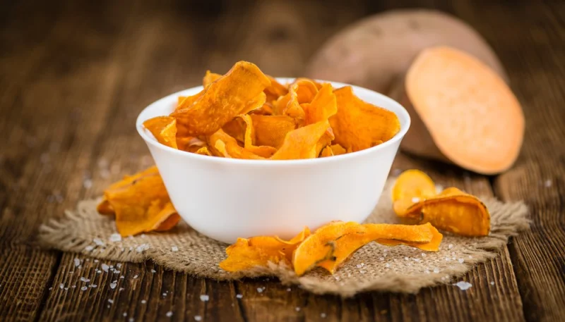 Chips de patate douce au four
