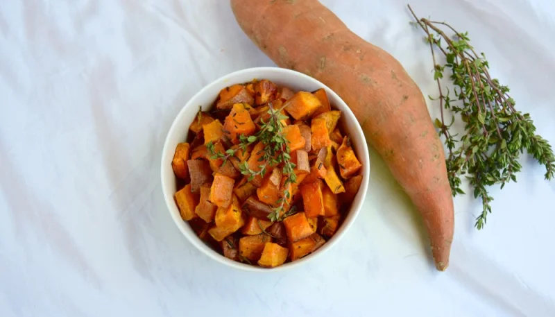 Patates douces à la poêle
