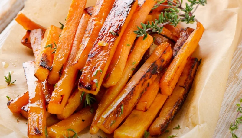 Patates douces rôties au four