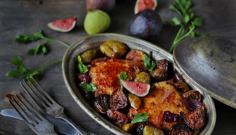 Poulet au citron et aux figues