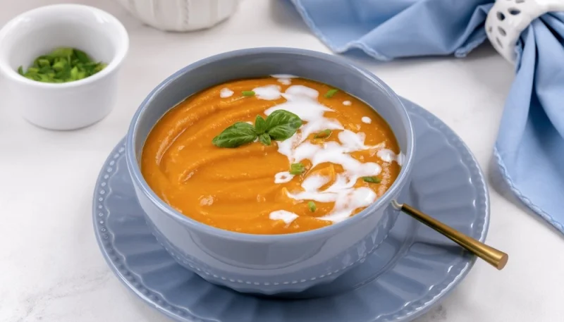 Purée de patate douce au lait de coco