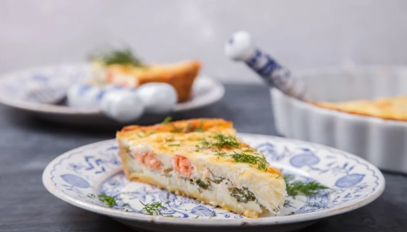 Quiche façon lorraine au saumon