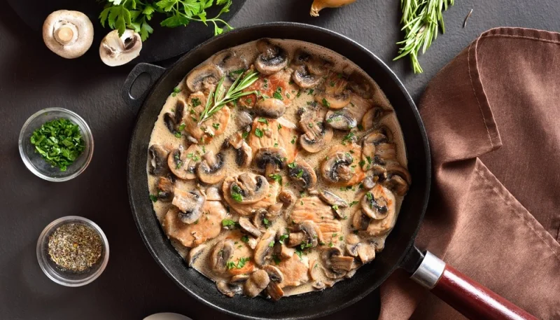 Filet mignon de porc aux champignons