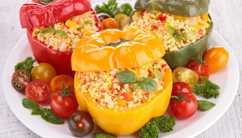 Poivrons farcis aux légumes
