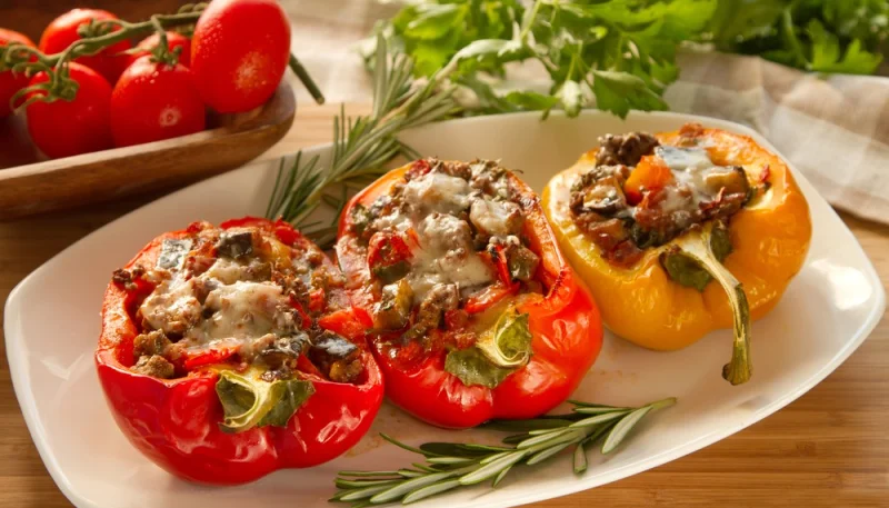 Poivrons farcis au boeuf