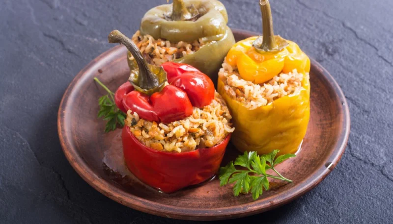 Poivrons farcis au four