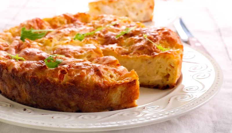 Quiche sans pâte au chou-fleur et au jambon