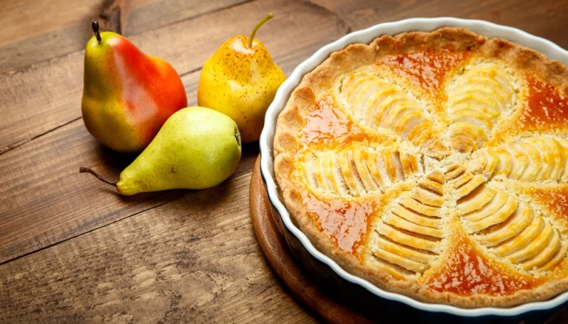 Tarte poire, citron et coco