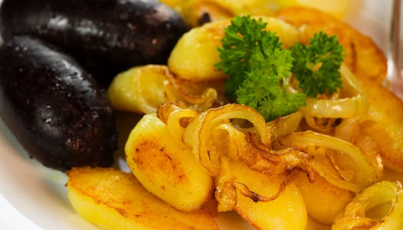 Boudin noir et pommes de terre