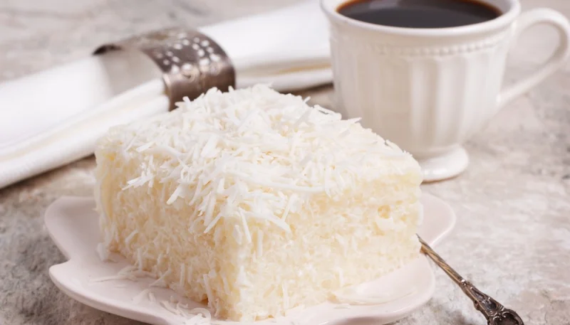 Bûche enneigée au lait de coco