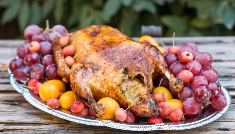 Canard rôti aux fruits
